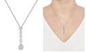 Macy's Diamond Teardrop Cluster 18" Lariat Necklace (1/2 ct. t.w.) in 14k White Gold
